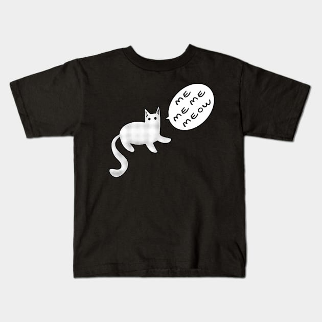 Stutter cat Kids T-Shirt by CactusStudio